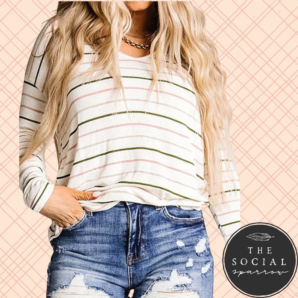 Multi-Color Stripe Long Sleeve